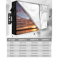 thumbnail image 7 of Outdoor TV Cover 70 to 75 Inch Weatherproof, White Grey Marble Waterproof TV Screen Protector for Outside Decor with Zipper and Pocket 68"L x 42"H , Modern Abstract Art, 7 of 7