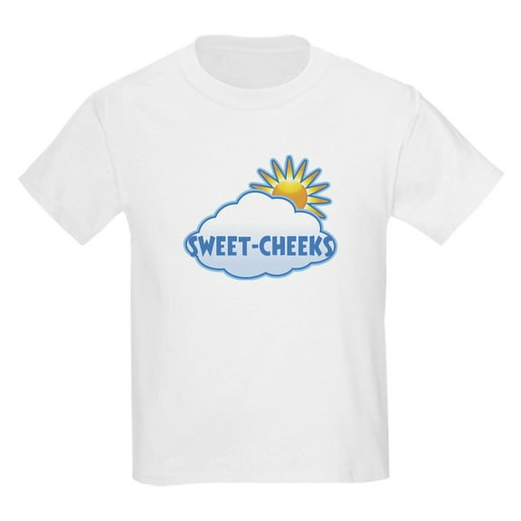 CafePress - Sweet Cheeks (Clouds) Kids Light T Shirt - Light T-Shirt Kids XS-XL