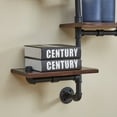 thumbnail image 7 of Danya B. 3-Tier Vertical Floating Staggered Industrial Rustic Pipe Shelving Unit - Wall Mount, 7 of 7