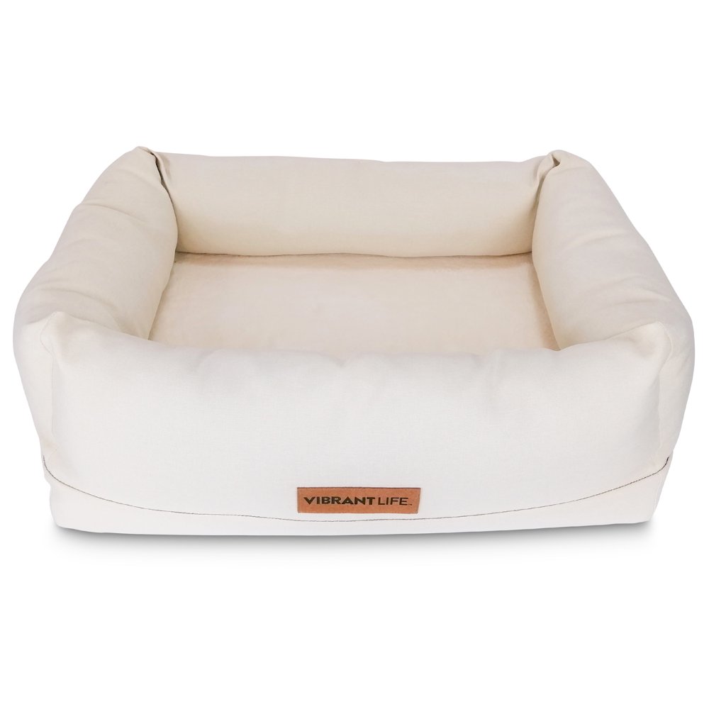 Vibrant Life Deluxe Orthopedic Pet Bed, Beige