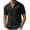 Black, variant on Men's Short Sleeve Knit Button-Down Shirt, Textured Cable Knit Polo Collar Casual Summer Shirt