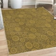 thumbnail image 1 of Geometric Decorative Rug, Different Sized Circles and Rounds Simple Style Graphic Print Shabby Home, Quality Carpet for Bedroom Dorm and Living Room, 6 Sizes, Dark Khaki, by Ambesonne, 1 of 4