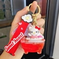 thumbnail image 4 of LLavero de arena movediza relleno de líquido kt cat ilo Sanri o, llavero líquido flotante kawaii de hello kitty acrílico bonito, novedad, 4 of 4