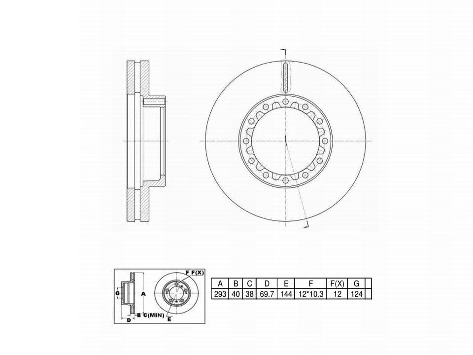 Winstop Brake Rotor, Rear WS251330, Mitsubishi FE140 2007-2006
