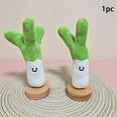 thumbnail image 5 of Cartoon Scallion Garlic Vegetable Pendant Green Onions Plush Toy Soft Stuffed Doll Keychain Backpack Car Bag Key Ring Kid Gift, 5 of 7