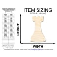 thumbnail image 2 of Unfinished Wood Rook Chess Piece Shape 8" / 1/4", 2 of 3