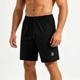 thumbnail image 6 of cllios Men's Athletic Shorts 5 Inch Inseam Breathable Quick Dry Fitness Shorts Solid Color Lightweight Cooling Running Short with Zipper Pockets Black XL, 6 of 6