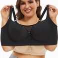 thumbnail image 2 of Kpoplk Women's Inbarely Soft Scoop Bralettes No Padding Cami Bras Unlined No Underwire Comfort Sleep Bralette Pullover Size 44E,Black, 2 of 9