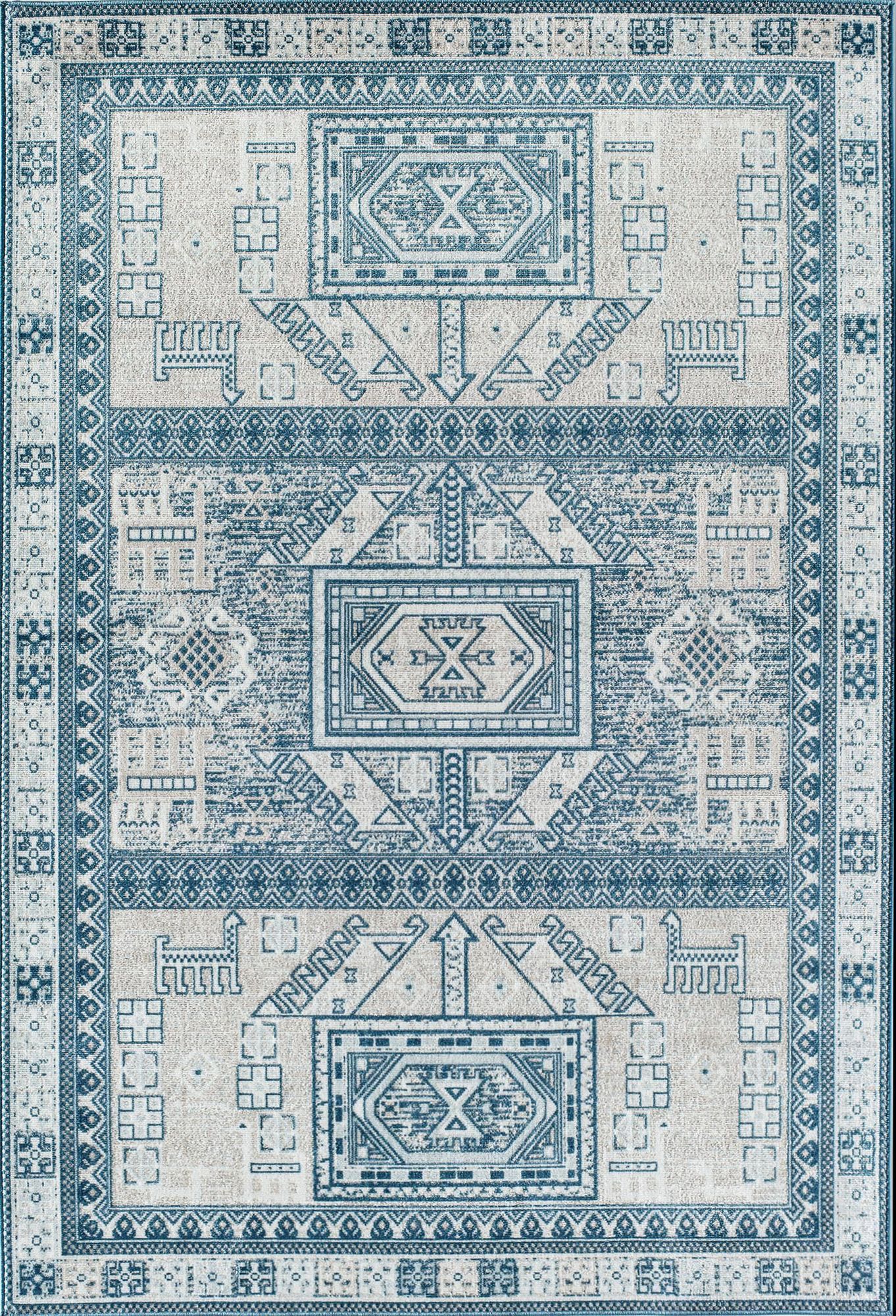 Freida FY60A Azure Vintage Farmhouse Cream Area Rug, 8'x10' Deals and ...