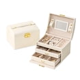 thumbnail image 6 of ZYHYPWW 3-Tier Lockable Jewelry Organizer, Portable Storage Case with Removable Tray for Rings, Necklaces and Earrings, 6.7 x 5.5 x 5.1 in, 6 of 7