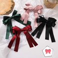 thumbnail image 4 of Hair Clips Barrettes For Women Bowknot Big Hair Bow With Long Brocade Tassel Ribbon Hair Clips Claw Spring Bow Hairpin Handmade Hair Accessories1, 4 of 5
