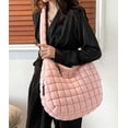 thumbnail image 3 of Soft Quilted Shoulder Crossbody Bag for Women Cloud Hobo Totes Bag Large Purse Dumpling Handbag Pleated Top Handle Bag, 3 of 9