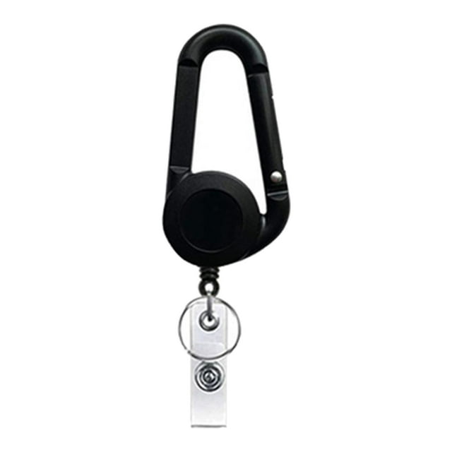Llavero en D Sunnimix duradero retráctil de liberación rápida accesorios ganchos de seguridad negro