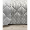 thumbnail image 3 of Abstract Down Alternative Comforter, Small Plus Shapes in Middle of Repetitive Squares Pattern in Monochrome Style, Microfiber Quilt for All Season, 5 Sizes, Dark Tan White, by Ambesonne, 3 of 3