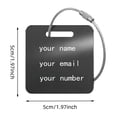thumbnail image 2 of Stainless Steel Luggage for Travel Customizable Suitcase and Bag Identification with Initials Names or ID Numbers, 2 of 5