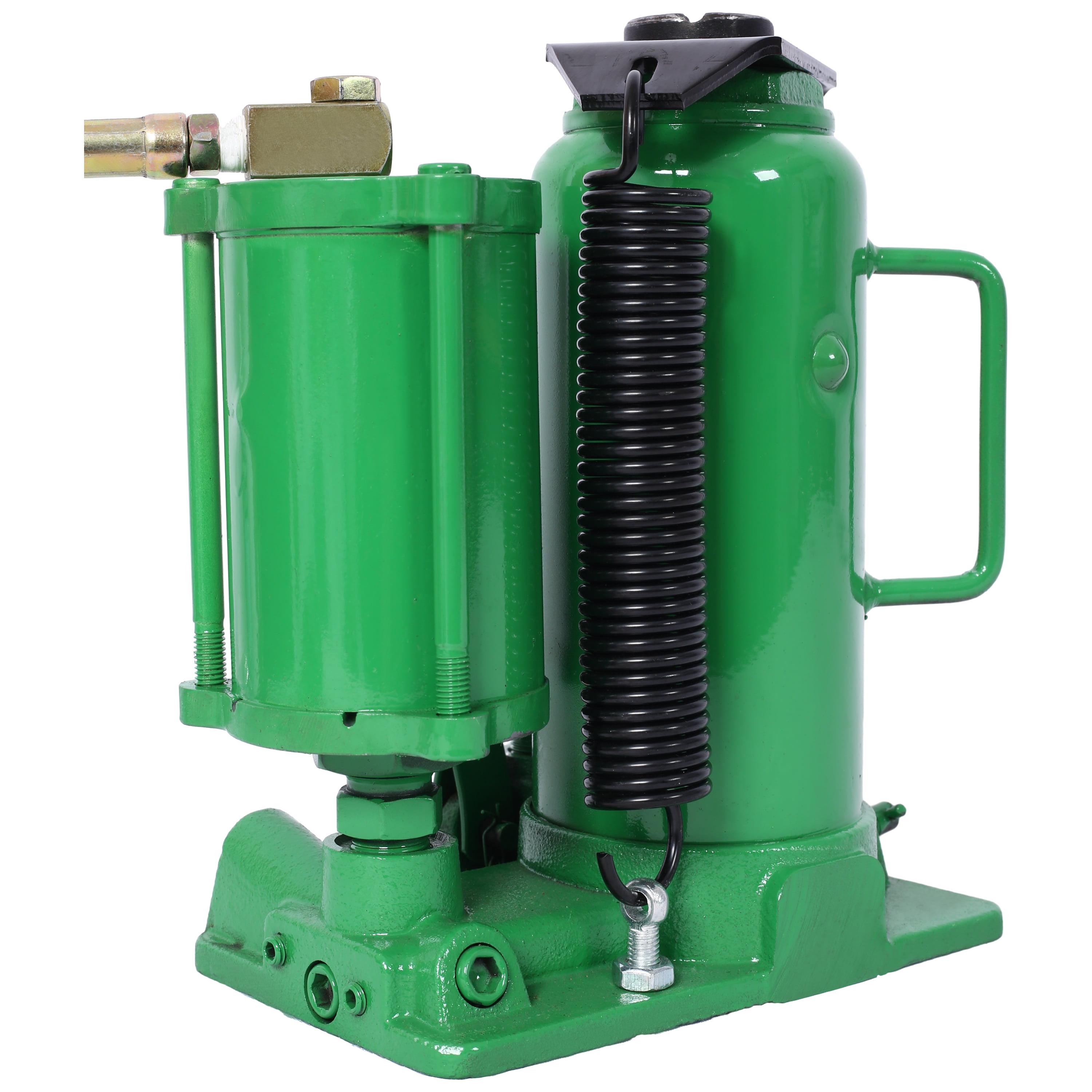 Air Hydraulic Bottle Jack, 12 Ton/24000 LBS All Welded Bottle Jack, 9.8-19.3 inch Lifting Range, Manual Handle and Air Pump, for Car, Pickup, Truck, RV, Auto Repair, Industrial Engineering ,Green