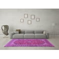 thumbnail image 3 of Ahgly Company Indoor Square Medallion Purple Traditional Area Rugs, 5' Square, 3 of 4