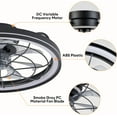 thumbnail image 4 of HOOMEDELIER 19" Flush Mount Ceiling Fan with Light - Low Profile Indoor Caged Fan with Tri-Color Dimming,7 Blades, Remote Control & Timer, 4 of 16