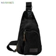 thumbnail image 2 of BadPiggies Men's Vintage Sling Bag Canvas Satchel Shoulder Bag Messenger Bag Travel Hiking Backpack, 2 of 8