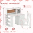 thumbnail image 3 of Gymax Kids Desk & Chair Set w/Chair Hutch 3-Layer Side Shelf Storage Cabinet, 3 of 10