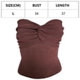 thumbnail image 2 of Camisola sexy sin tirantes con escote en forma de corazón, nudo retorcido en la parte delantera y sin mangas para mujer, 2 of 7