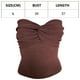 thumbnail image 2 of Camisola sexy sin tirantes con escote en forma de corazón, nudo retorcido en la parte delantera y sin mangas para mujer, 2 of 7