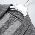 thumbnail image 5 of JTieacloth Sweater Jackets Men's Autumn And Winter Long Solid Color Slim Knit Cardigan Coat(Gray), 5 of 5