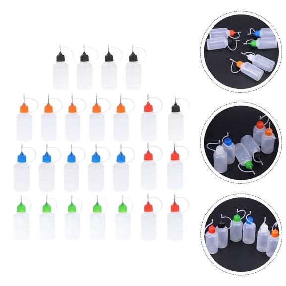 AURARMLET Small Mini Squeeze Paint Bottles Green 25 Pieces for Arts Crafts Projects