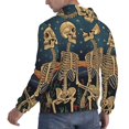 thumbnail image 6 of Naloa Romantic Skeletons Under Moon Men's Casual Hooded Collar Drawstring Hoodies Pullover Sweatshirts Casual Long Sleeve Shirts-3X-Large, 6 of 7