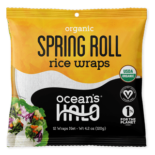 Premium Organic Banh Trang Rice Paper Wrappers for Fresh Vietnamese Spring-Rolls, Egg-Rolls, Lumpia, Samosa, Dumpling, Sushi, Crepe Vegan, Keto, Low