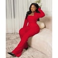 thumbnail image 6 of Women's Pantsuit Set 2-Piece - Long Sleeve Blazer & Flared Trousers | Business Casual Workwear | Office Professional Outfit, 6 of 8