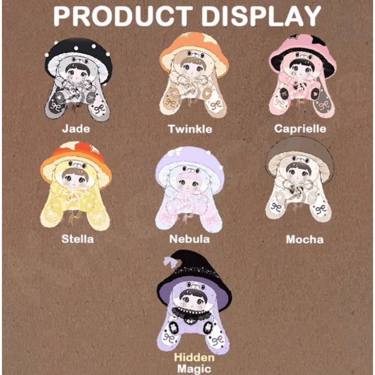 Nommi Mushroom Hat Series Plush Blind Box, 400% Big Nommi Bunny