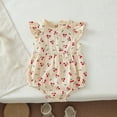 thumbnail image 3 of KVPLBQFD Baby Girls Jumpsuit Short Sleeves Lace Ruffled Soft Bodysuit with Multiple Colors Infant Girl Comfortable Summer Clothes, 3 of 5