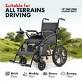 thumbnail image 2 of All Terrain Foldable Electric Wheelchairs for Adults - Long Range 12miles - Supports up to 300lbs - Weight 70lbs, 2 of 8