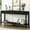 Black, variant on MDF Entryway Console Table with Vertical Stripe Drawers for Hallway Living Room Foyer Offers Convenient Storage and Easy Assembly