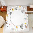 thumbnail image 5 of Feelyou Cute Elephant Animal Full Size Sheets, Rainbow Flower Bed Sheets, 4 Pieces, 5 of 7