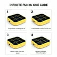 thumbnail image 4 of Electronic Tic Tac Toe Game, Upgraded 4-in-1 Handheld Digital Puzzle Console, Portable Travel Brain Toy, Gift for Kids 4+ Home, School, Yellow, 4 of 12