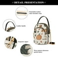 thumbnail image 4 of FORMRS Crossbody Bag for Women Quilted Travel Shoulder Cell Phone Purse with Chain Strap Handbag, Beige Fall Leaves, 4 of 7