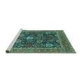 thumbnail image 2 of Ahgly Company Machine Washable Indoor Rectangle Oriental Turquoise Blue Industrial Area Rugs, 5' x 8', 2 of 4