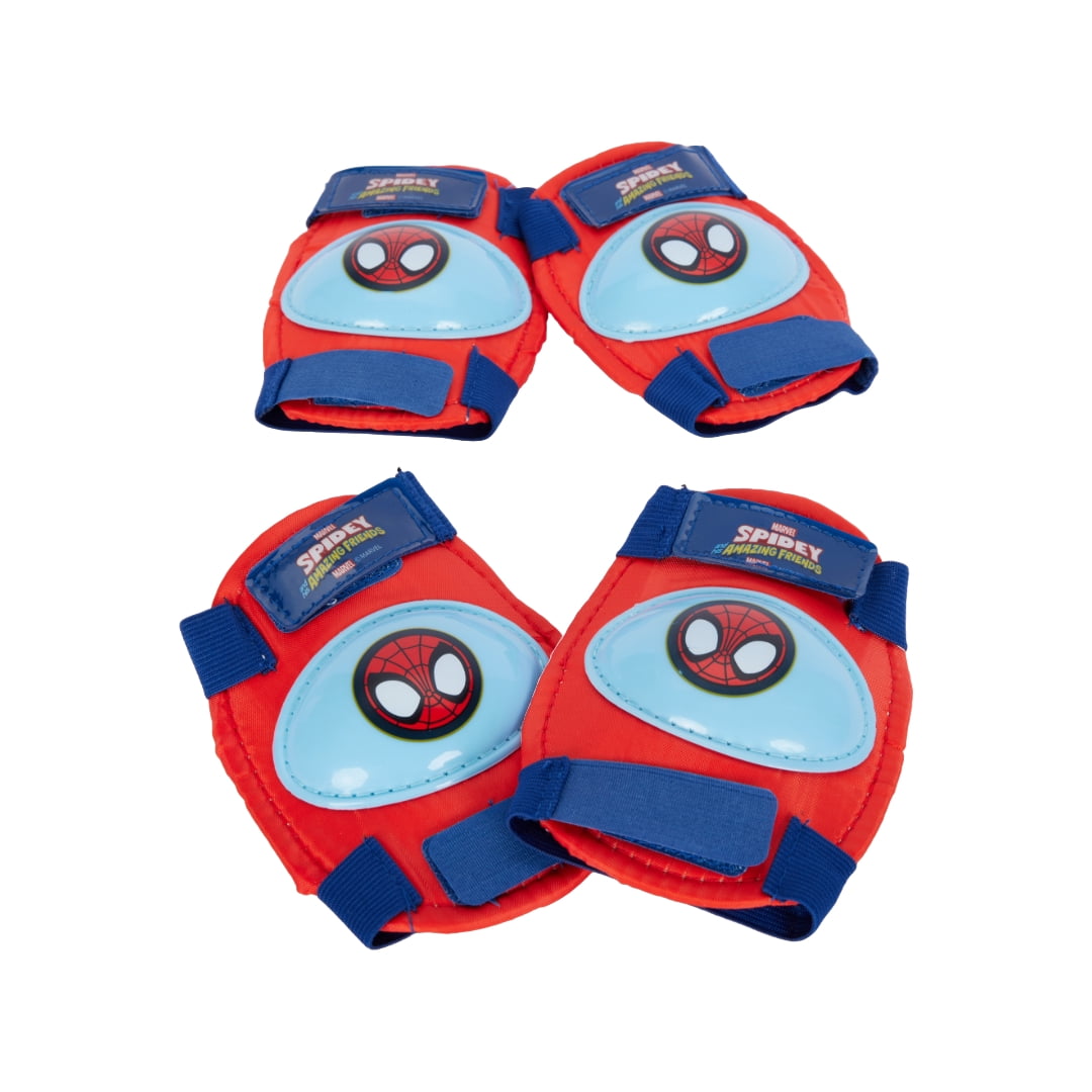 Spidey and His Amazing Friends Junior Adjustable Roller Skates with Knee Pad Set for Boys and Girls