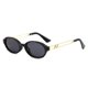 thumbnail image 1 of Gafas de sol ovaladas retro para hombre y mujer, montura redonda estrecha, 1 of 2
