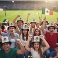 thumbnail image 6 of Jiibva Mexico Flag Pattern Top Hat Sports Party Hat Independence Day Headwear for Festival Carnival Halloween Fancy Dress Accessory, 6 of 7