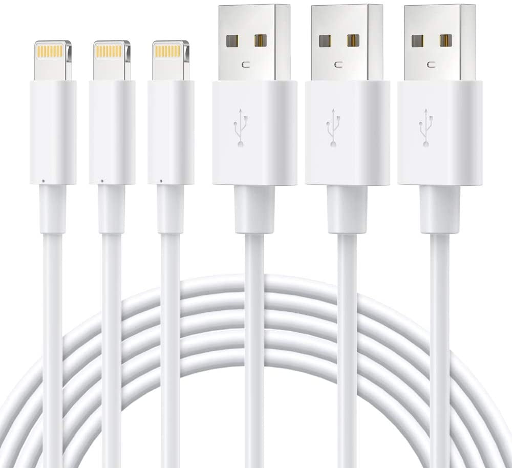 Silver&White Lightning Cable TUUBEE Nylon Braided iPhone Charger Cable Cord 5Pack 6FT Long MFi Certified iPhone Data Cable Wire USB Fast Charging Cord Compatible iPhone XS/MAX/XR/X/8/7/6/5/iPad/iPod 