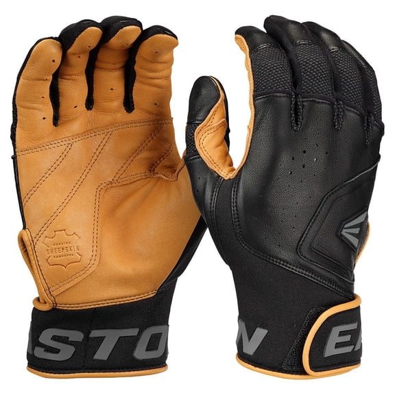 Easton Adult MAV Pro Baseball Batting Gloves | Carmel/Black | XX-Large