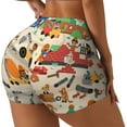thumbnail image 1 of Fotbe construction road work landscape Shorts Sin Costuras – Shorts Deportivos de Cintura Alta para Mujer, Elásticos para Gimnasio, Yoga, Running o Ciclismo-Medium, 1 of 8