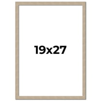 19x27 Frame Grey Solid Wood Picture Frame Width 1 Inches | Interior Frame Depth 0.5 Inches |
