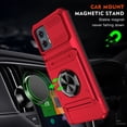 thumbnail image 3 of Decase Case for Motorola Moto G (2023),TPU+PC,Built-in Magnetic Kickstand,with Card Holder Dual-Layer Design Heavy Duty Shockproof Protection Phone Case for Motorola Moto G (2023),Red, 3 of 7