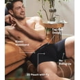 thumbnail image 4 of Mens Underwear ComfortSoft Fukttransporterande, Andningsbara Bomullsboxerkalsonger för Män 6-pack Black, 4 of 4