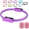 thumbnail image 1 of Pilates Ring Fitness Trainer, Pilates Ring Magic with Double Padded Handles, Pilates Ring Fitness Circle 14.96" Yoga Rings Magic Circle for Toning Arms, 1 of 8