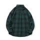 thumbnail image 3 of Blusa y camisa de manga larga con cuello vuelto para hombre, blusa informal a cuadros con botones y cuello vuelto, blusa de manga larga para hombre, 3 of 3